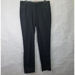Boden Hampshire Pants Women's 8 Stretch Cotton Chino Black Straight Leg Pockets